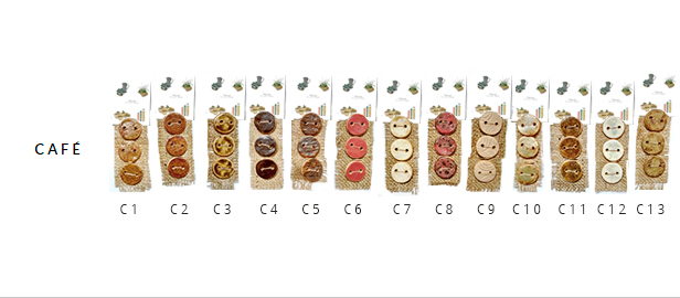 botones de ceramica gres cafe marron