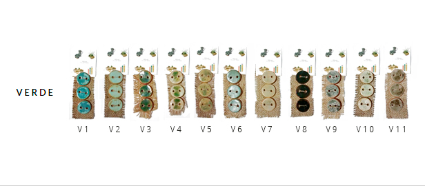 botones de ceramica gres verde