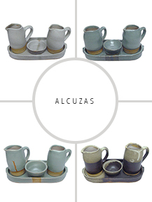 alcuzas hechas de ceramica gres