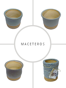 maceteros hechos de ceramica gres