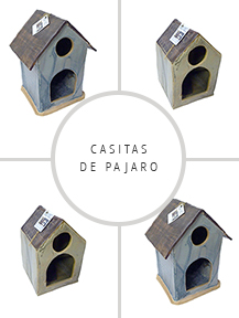 Casitas de pájaro hechos de ceramica gres