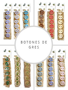 botones de ceramica gres