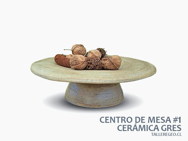 centro de mesa de ceramica gres