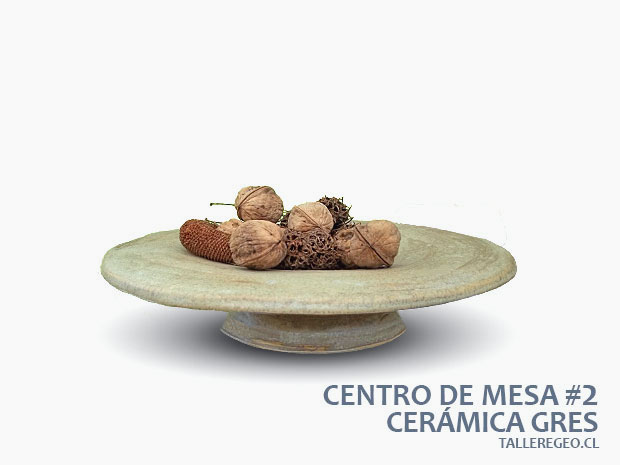 centro de mesa de ceramica gres