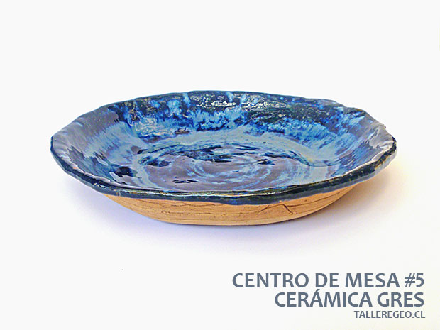 centro de mesa de ceramica gres