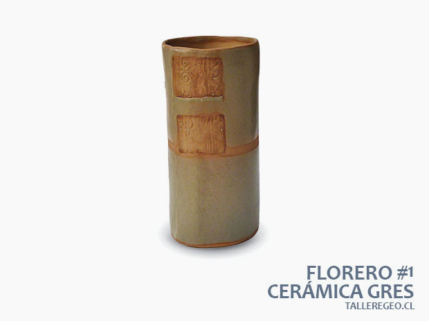 florero de ceramica gres