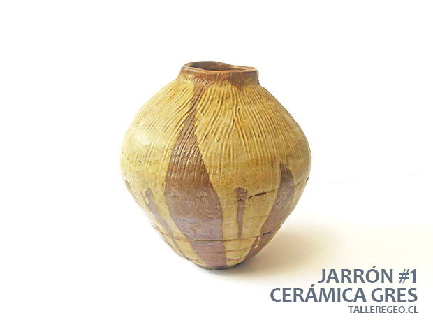 jarrón de ceramica gres