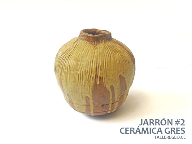 jarrón de ceramica gres