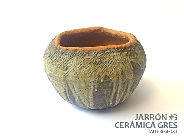 jarrón de ceramica gres