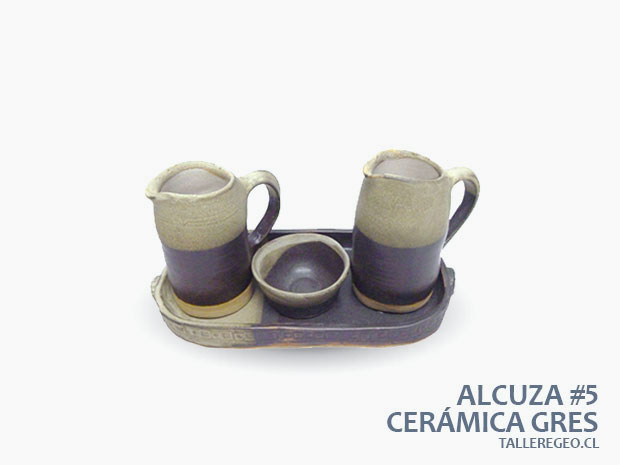 Alcuza de ceramica gres